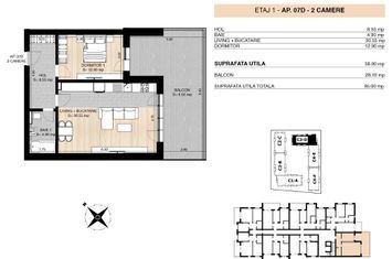 OMV PIPERA - MILUNA RESIDENCE - Apartament 2 camere cu terasa anunturi imobiliare Bucuresti